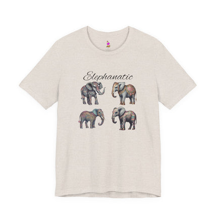 ELEPHANATIC Elephant Lovers T-Shirt - Funny Animal Fanatic Wordplay Tee