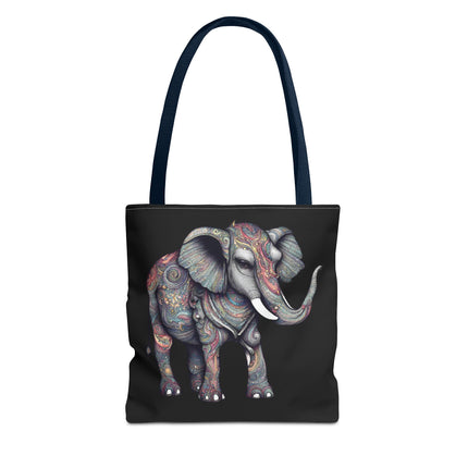 Personalized Elephant Gift Tote | Majestic Custom Grocery Bag | Animal Lovers Office Travel Carrier | Wild Kingdom Business Traveler