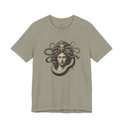TWO TIER MEDUSA BUST Creepy T-Shirt - Dark Greek Mythology Horror Art Tee