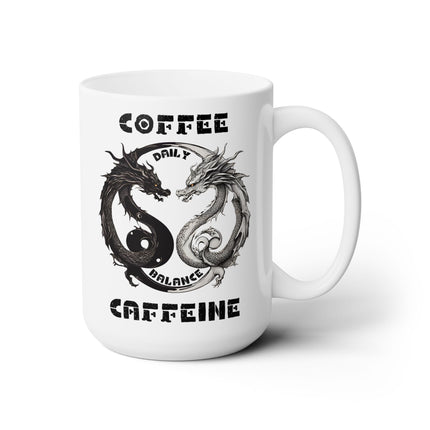 DAILY BALANCE CAFFEINE Dragon Yin Yang Coffee Mug