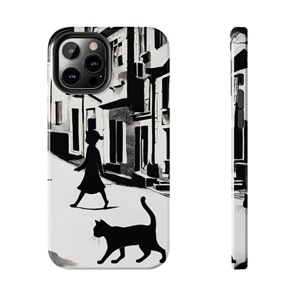 VINTAGE CITY CAT ALLEY WAY Phone Case