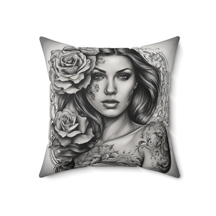 ROSE ADORNED BEAUTY Women's Decorative Pillow