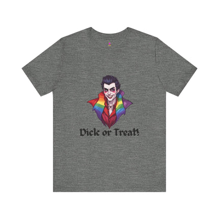 D**K OR TREAT! T-Shirt - Funny LGBTQ Vampire Halloween Humor Tee