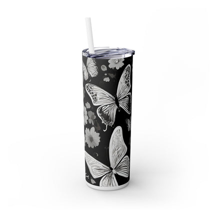 FLOWERS AND BUTTERFLIES Tumbler - Fitness Exercise Gym Workout Drink Holder
