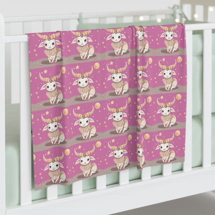 Capricorn Baby Swaddler, Astronomy Goat Changing Blanket, Cute Starry Sky Newborn Baby Shower Gift, Girls Infant Swaddle Cover