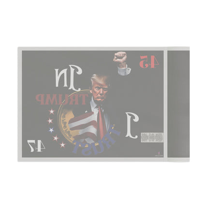 President Donald Trump Fight Fight Fight Gold Coin House Flag | 2024 Election Banner | Liberty & Freedom American Loving Vet Voter Yard Gift