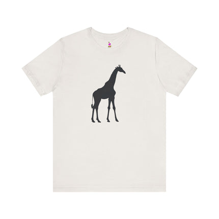 GIRAFFE SILHOUETTE T-Shirt - Elegant Wildlife Minimalist Art Tee