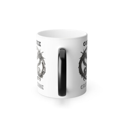 DRAGON YIN YANG Coffee Mug - Color Changing Twin Serpents Balance Cup