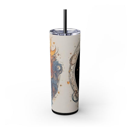 MOON GODDESS Skinny Tumbler - Celestial Astrology Beauty Night Sky Cup