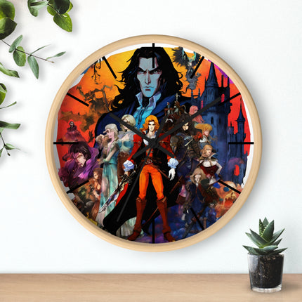 THE FACE OF HIDDEN EVIL OVERSHADOWS THE DUSK Video Game Inspired Abstract Collage Wall Art Clock
