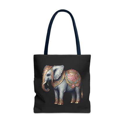 Personalized Elephant Gift Tote | Majestic Custom Grocery Bag | Jungle Lovers Office Travel Carrier | Wild Animal Business Traveler
