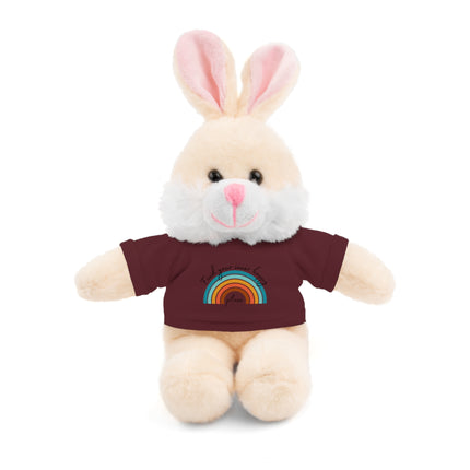 FIND YOUR INNER HAPPY PLACE Inspirational Rainbow Stuffed Animal