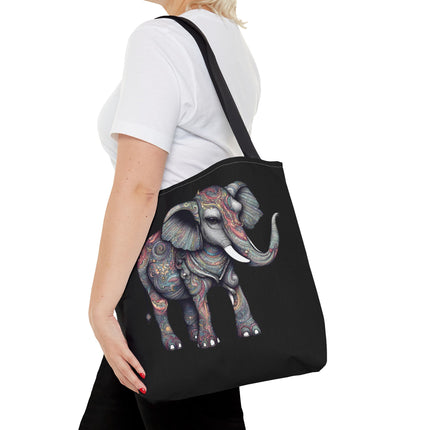 Personalized Elephant Gift Tote | Majestic Custom Grocery Bag | Animal Lovers Office Travel Carrier | Wild Kingdom Business Traveler