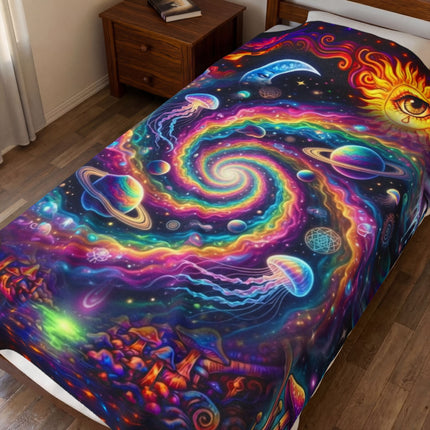 GALAXY VORTEX Psychedelic Blanket