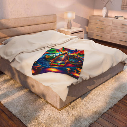 PSYCHEDELIC ALL SEEING SPACE TIME DEITY Trippy Blanket