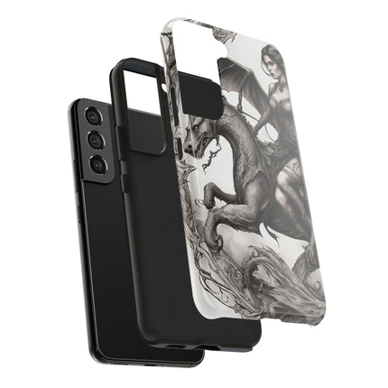 DRAGON AND MORPHING REPTILIAN BEAUTY Phone Case
