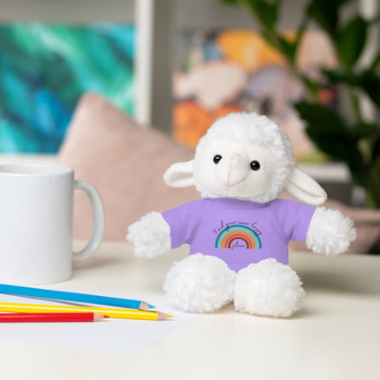 FIND YOUR INNER HAPPY PLACE Inspirational Rainbow Stuffed Animal