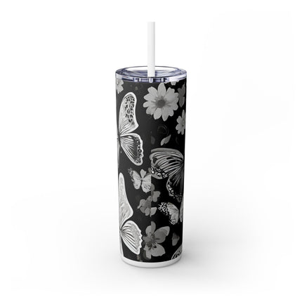 FLOWERS AND BUTTERFLIES Tumbler - Fitness Exercise Gym Workout Drink Holder