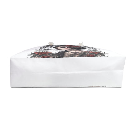 Gothic Rose Fantasy Girl Travel Gift Bag, Butterfly Flowered Spiderweb Dark Maiden Weekend Bag, Mystical Tattoo Beauty Tote