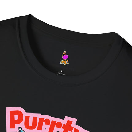 Retro Cat Tshirt, 80s Graphic Tee, Vintage Kitty Shirt, Funny Cat Lover Gift, Purrty 1985 Softstyle Unisex Top