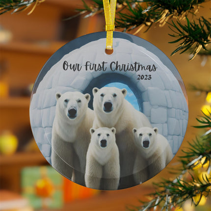 OUR FIRST CHRISTMAS POLAR BEARS Family Ornament