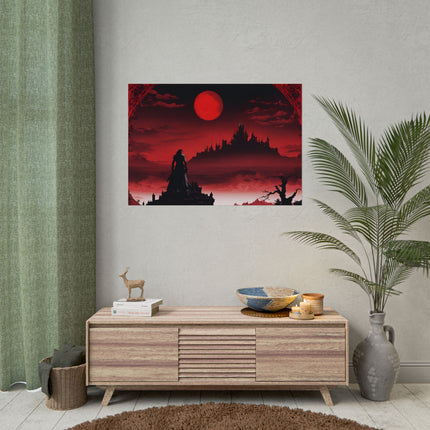 WHAT A HORRIBLE NIGHT TO TRAVERSE THE DARKNESS - Dracula Castle Video Game Inspired Wall Decor Poster