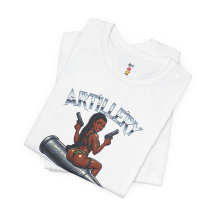 ARTILLERY I BRING THE HEAVY FIRE T-Shirt Provocative Seductive Sexy Cartoon Tee