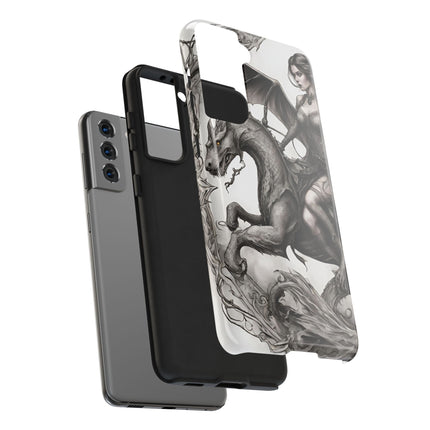 DRAGON AND MORPHING REPTILIAN BEAUTY Phone Case