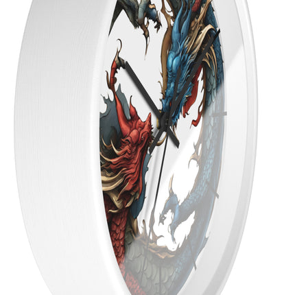 Dragon Clock - Yin Yang Dueling Serpents Wall Decor