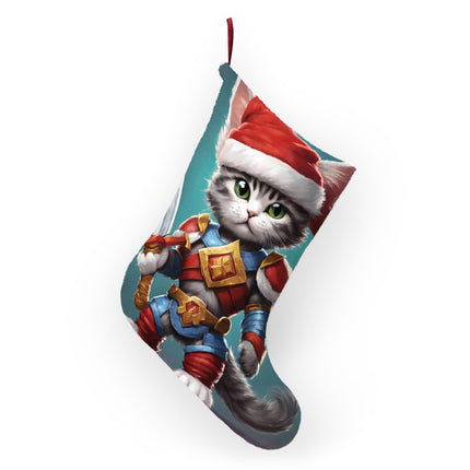 Christmas Stockings, Kids Adults Stockings, Cat Lovers Christmas Gift, Santa Warrior, Stockings with Cats, Kitten Stocking, Pet Holiday Gift