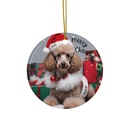 PERSONALIZED POODLE Christmas Ornament