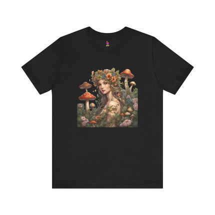 FLOWER FANTASY GARDEN MAIDEN T-Shirt - Whimsical Botanical Art Tee