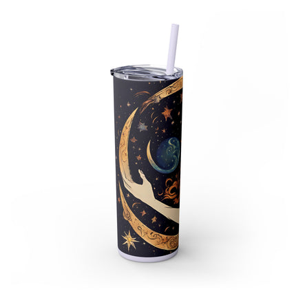 MOON SHAPING GODDESS Skinny Tumbler - Lunar Celestial Beauty Cup