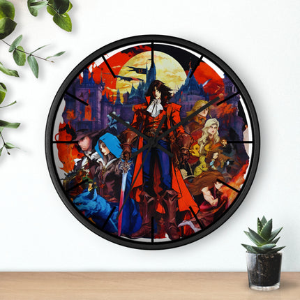 ALLIANCE AGAINST EVIL Video Game Inspired Abstract Collage Wall Art Clock