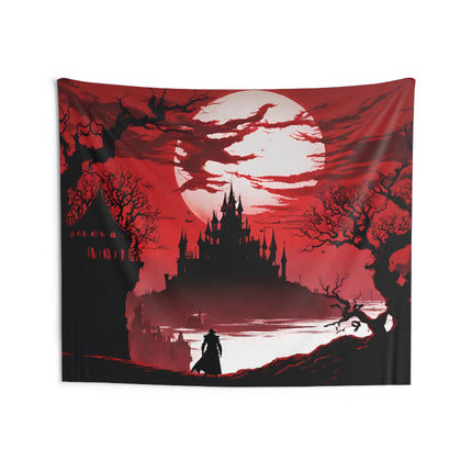 THE MOON ITSELF CAN DEVOUR THE NIGHT Video Game Inspired Art Tapestry