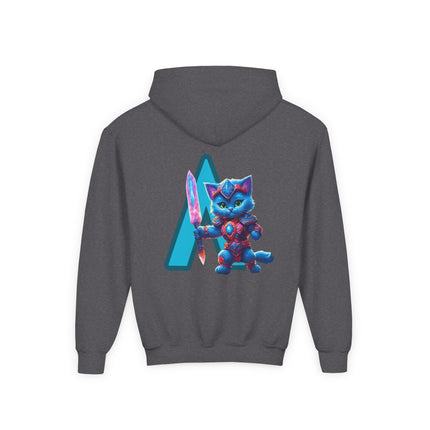 CUSTOM Letter A PERSONALIZED Warrior Cat Girls Hoodie Sweatshirt (ADD NAME TO FRONT)