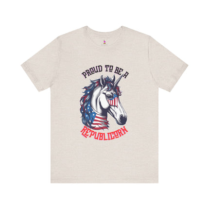 PROUD TO BE A REPUBLICORN T-Shirt - Funny Republican Unicorn Patriotic Tee