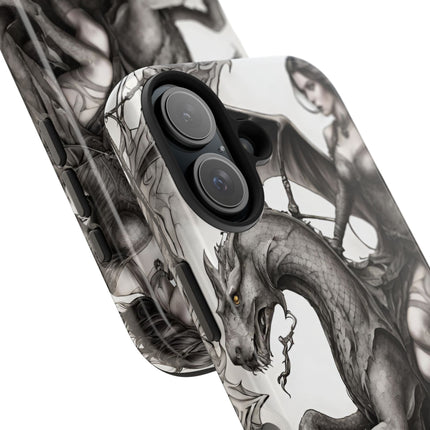 DRAGON AND MORPHING REPTILIAN BEAUTY Phone Case