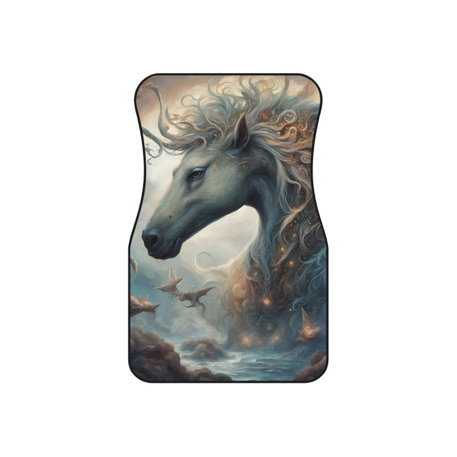 Majestic Myths Car Mats (Set of 4) | Mythological Stallion Horse Automobile Accessories | Front & Rear Mystic Steed Floor Auto Truck Gift