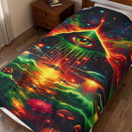 TRIPPY CENTRAL SUMMONER Psychedelic Blanket