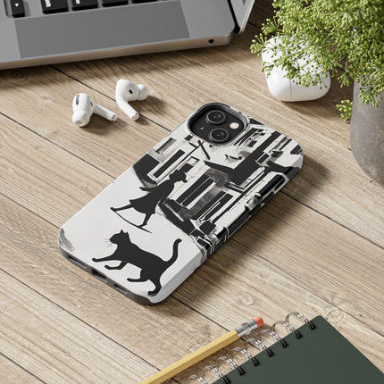 VINTAGE CITY CAT ALLEY WAY Phone Case