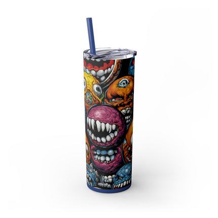 Weird Balls Skinny Tumbler - Vintage 80s Toys Inspired Drink Traveler