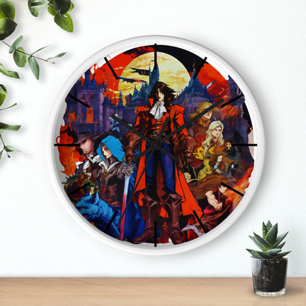 ALLIANCE AGAINST EVIL Video Game Inspired Abstract Collage Wall Art Clock