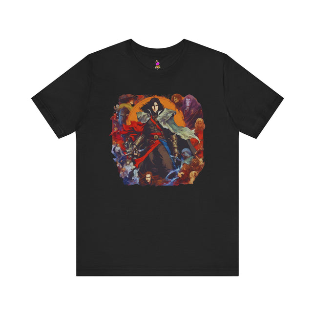 A WARRIOR OF LEGEND Video Game Inspired Collage T-Shirt - Epic Gaming Hero Art Tee