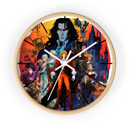 THE FACE OF HIDDEN EVIL OVERSHADOWS THE DUSK Video Game Inspired Abstract Collage Wall Art Clock