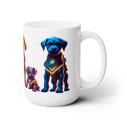 Cosmic Warrior Dogs, Galactic Crystal Guardian Coffee Mug