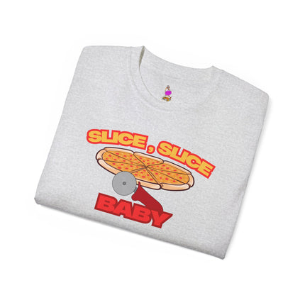 SLICE SLICE BABY Funny Pizza and Music Lover T-Shirt
