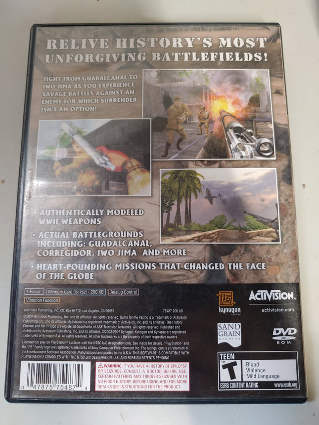 BATTLE FOR THE PACIFIC Playstation 2 PS2