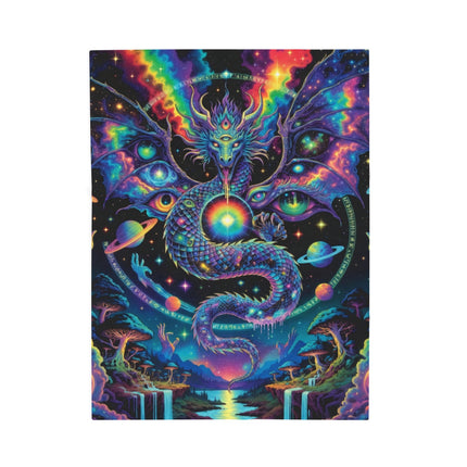 TRIPPY DRAGON KEEPER Psychedelic Blanket