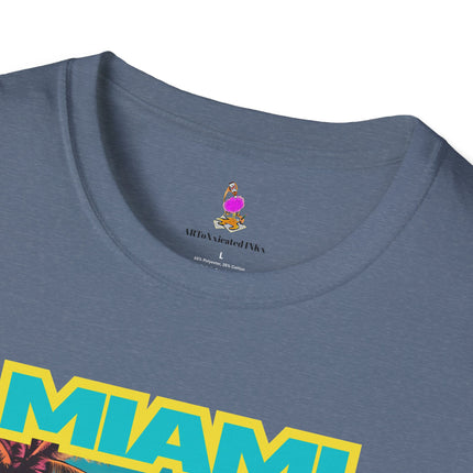MIAMI MICE 80s TV Spoof T-Shirt - Funny Miami Vice Parody Retro Tee